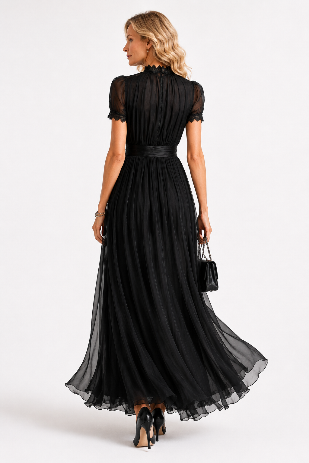 Rivana – Maxi-Chiffonkleid