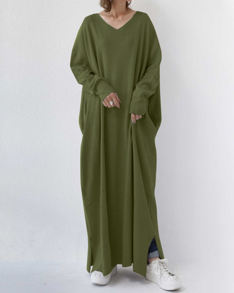 Novira – Maxikleid mit tiefem V-Ausschnitt