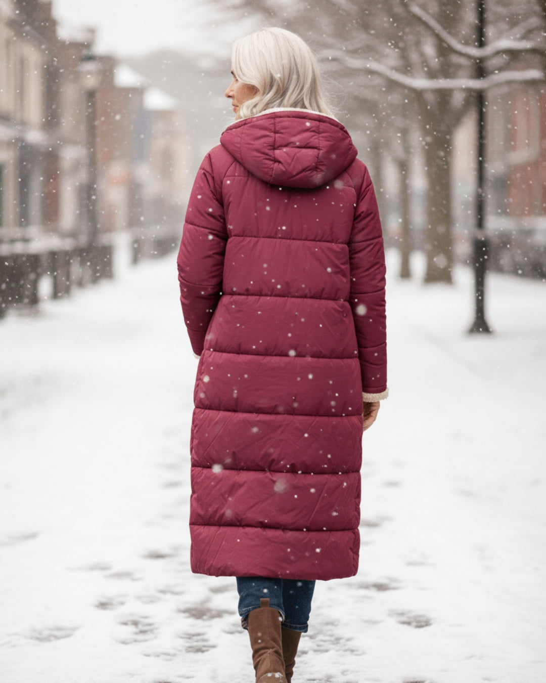 Arlise – Wende-Mantel mit Sherpa-Futter