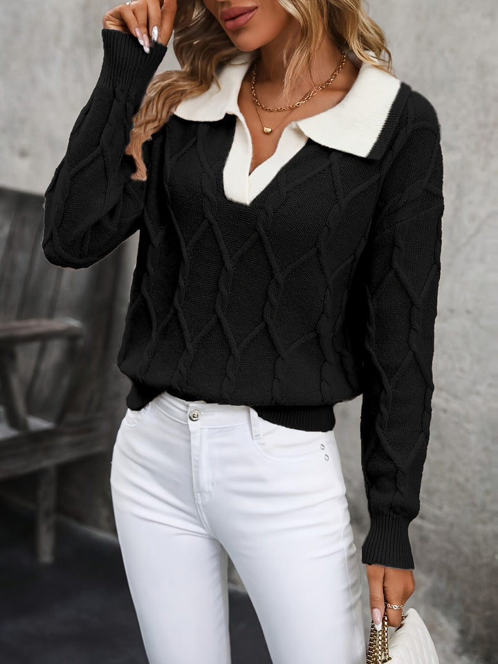 Novira – Farbblock-Strickpullover