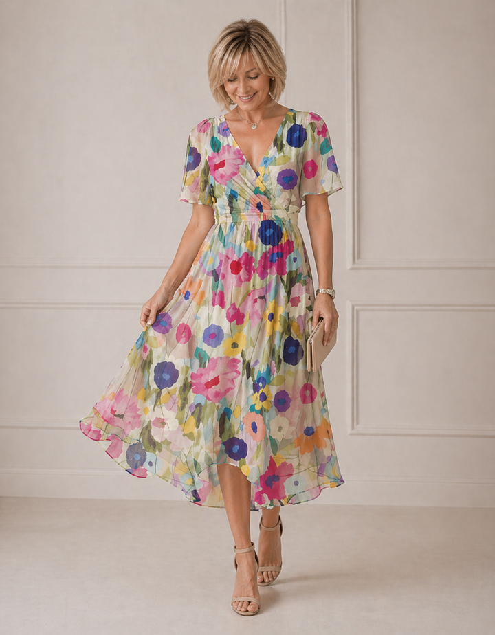 Naliri – Midi-Kleid aus Wickelgewebe