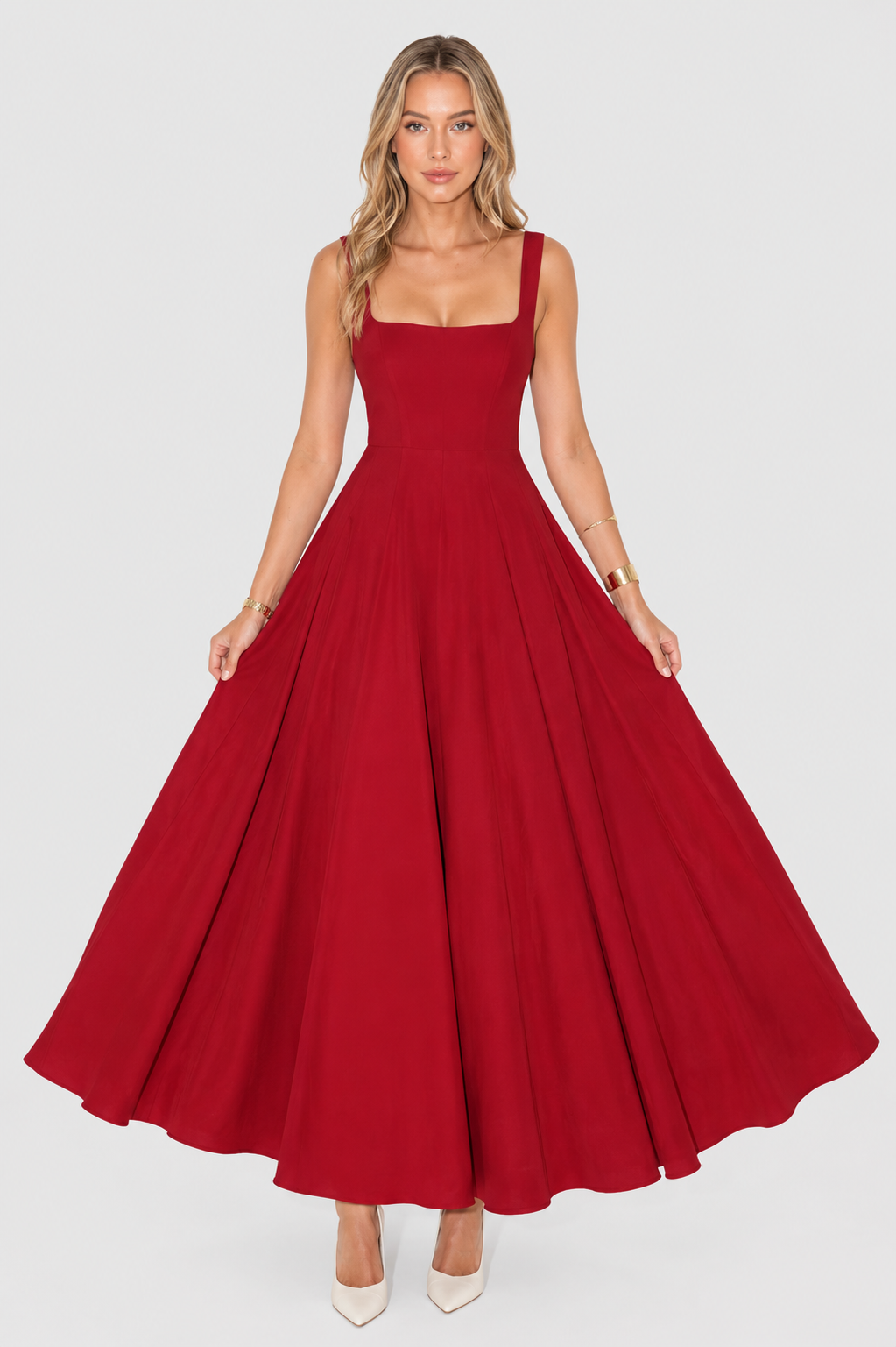 Kelara – Kleid mit quadratischem Ausschnitt