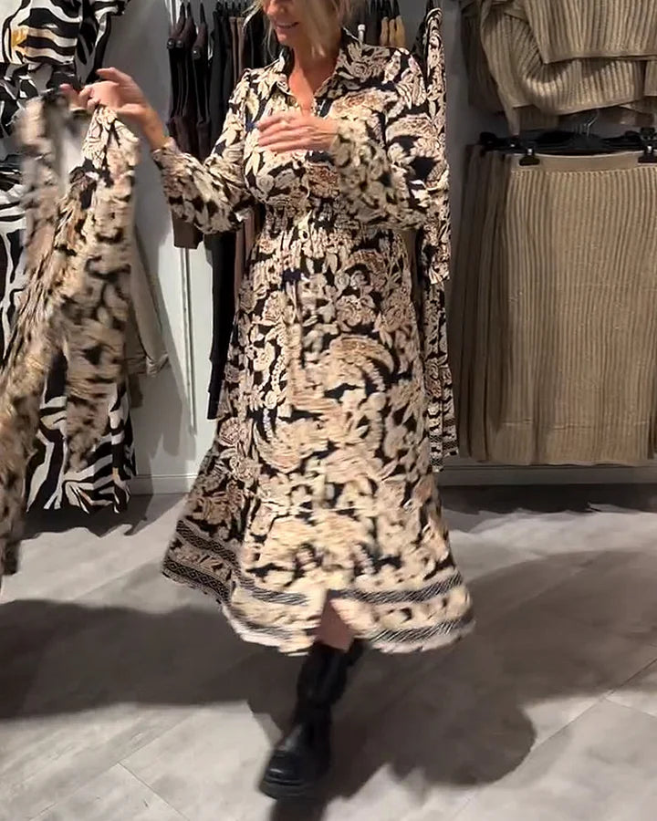 Naliri – geblümtes gewebtes Shirtkleid