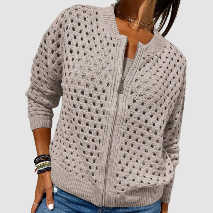 Nevara – Strickjacke mit Frontreißverschluss