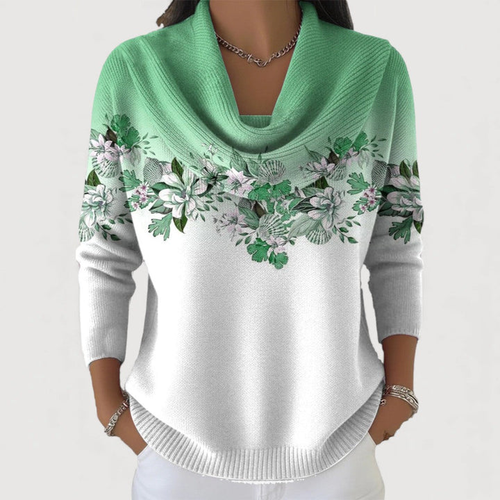 Selora – Weit geschnittener Baumwollstrickpullover mit hohem Kragen