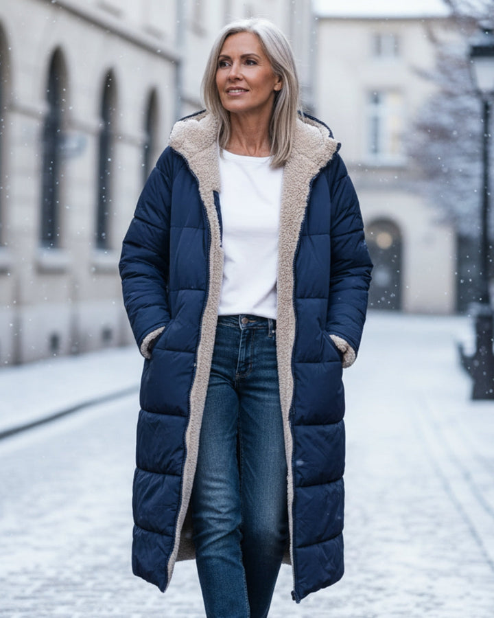 Arlise – Wende-Mantel mit Sherpa-Futter