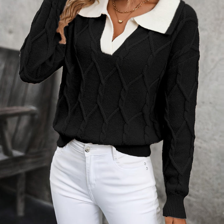Novira – Farbblock-Strickpullover