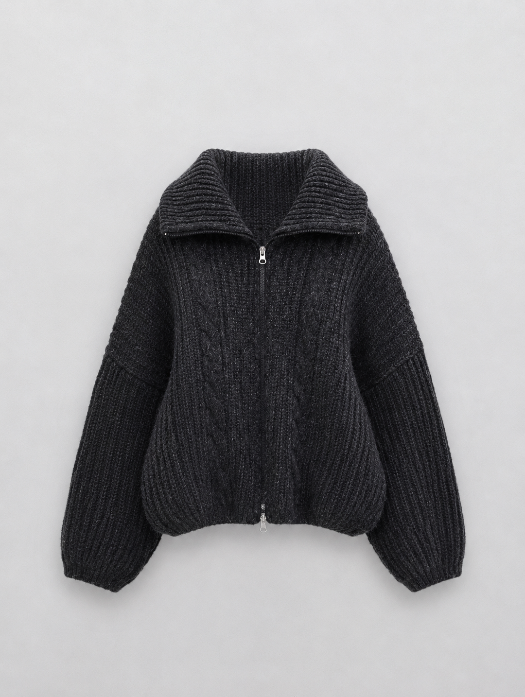 Velira – Frontreißverschluss-Strickjacke