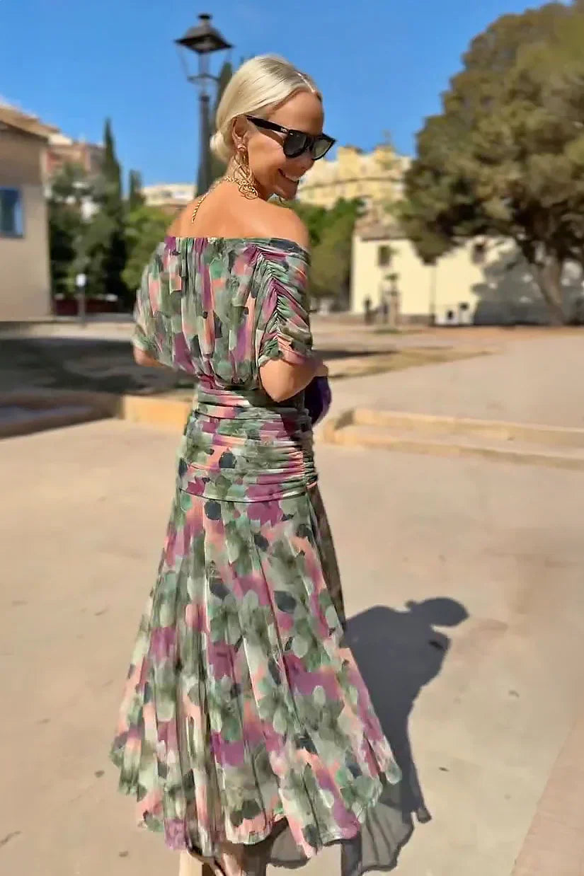 Veyla – V-Ausschnitt-Maxikleid