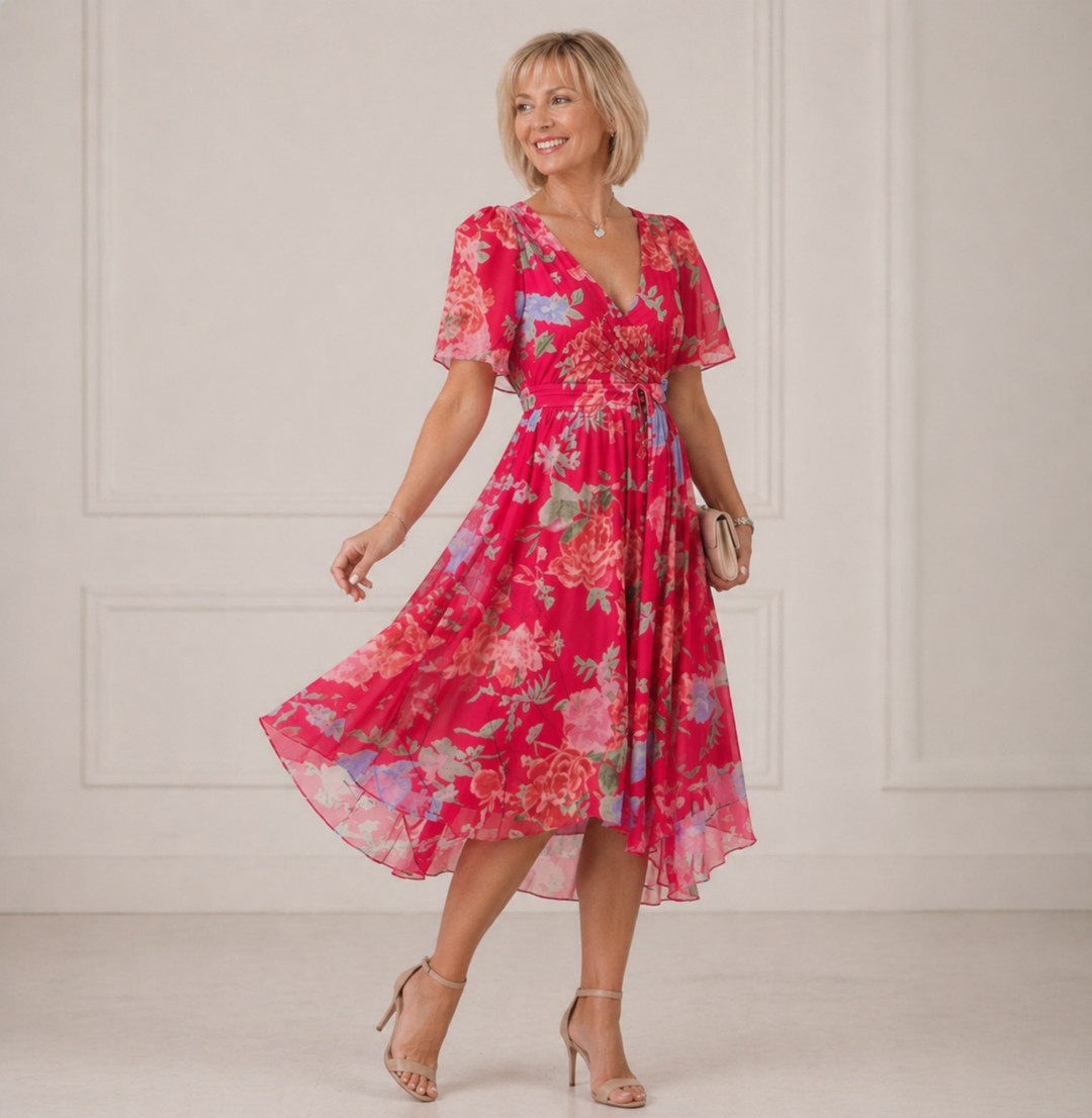 Naliri – Midi-Kleid aus Wickelgewebe