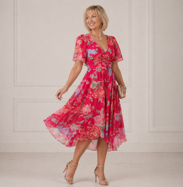 Naliri – Midi-Kleid aus Wickelgewebe
