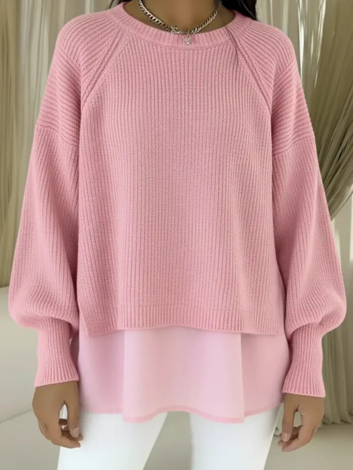 Mireva – Mit Saum in Lagenoptik gestrickter Pullover