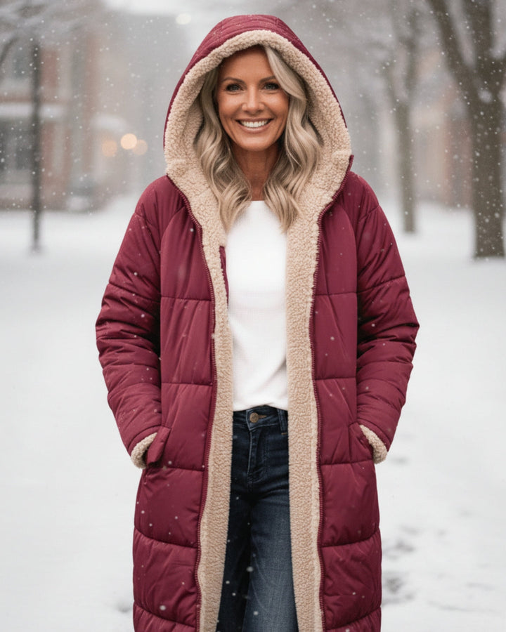 Arlise – Wende-Mantel mit Sherpa-Futter