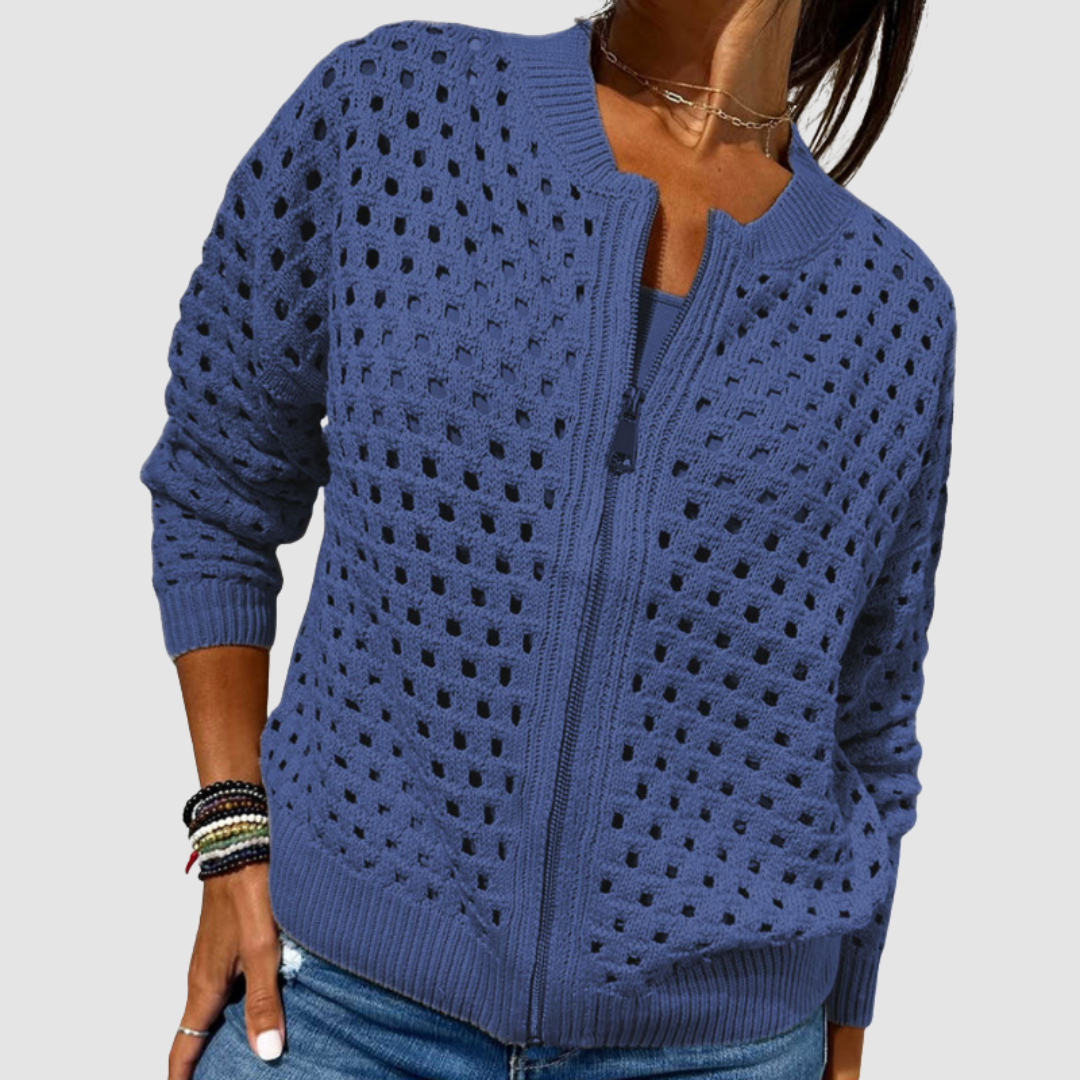 Nevara – Strickjacke mit Frontreißverschluss