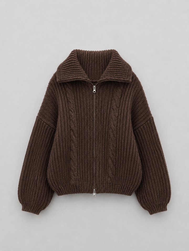 Velira – Frontreißverschluss-Strickjacke