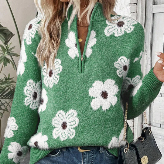Selaya – Reißverschlusskragen-Pullover