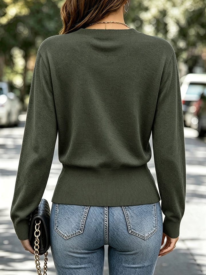 Calira – Kreuz-Ausschnitt-Pullover