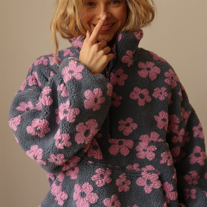 Avenli – floral bedruckter Fleecepullover