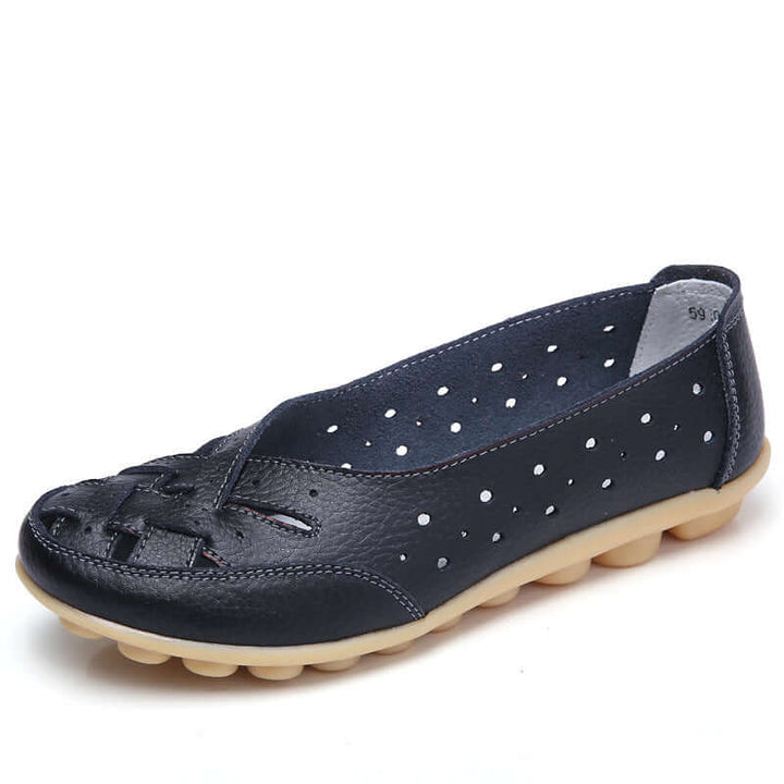 Nevara – Leder-Slipper mit Gel-Dämpfungssohle