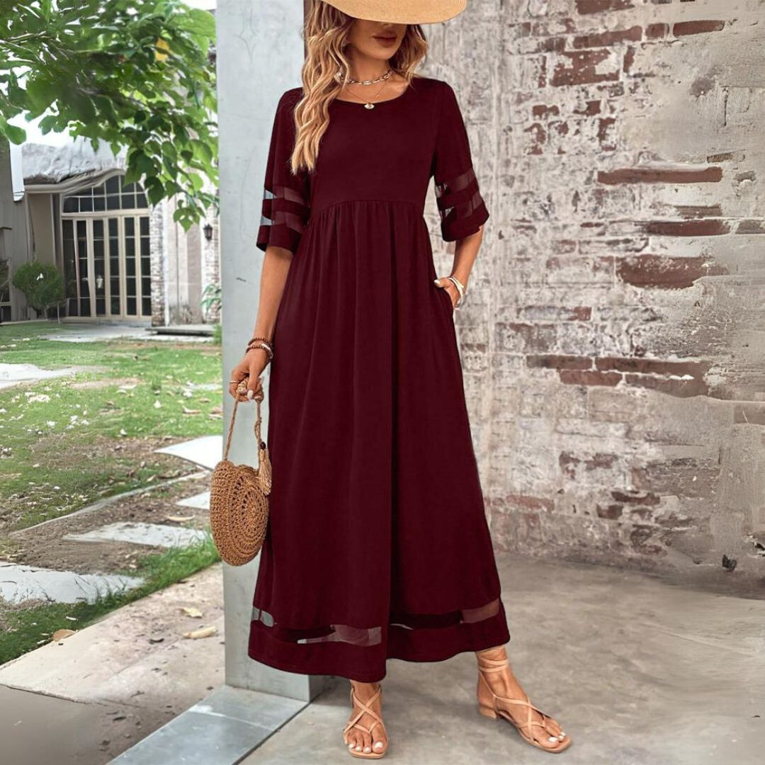 Velara – Schattenstreifen-Maxikleid