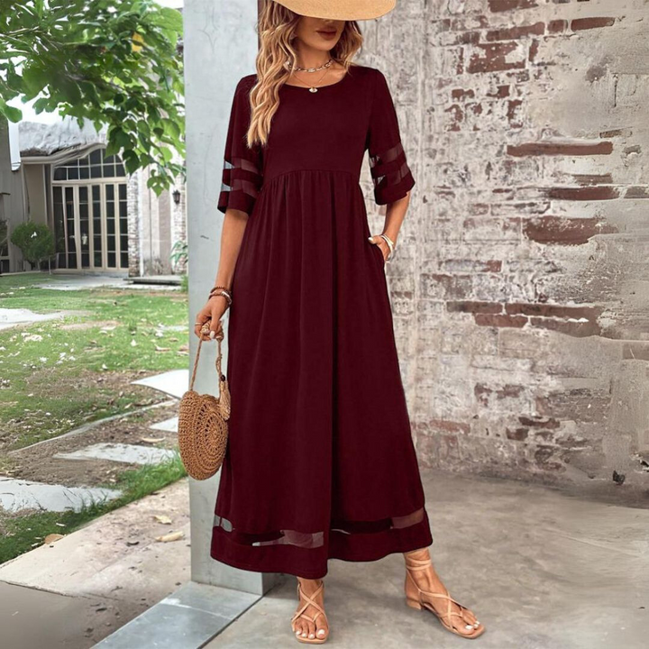 Velara – Schattenstreifen-Maxikleid