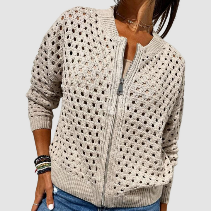 Nevara – Strickjacke mit Frontreißverschluss