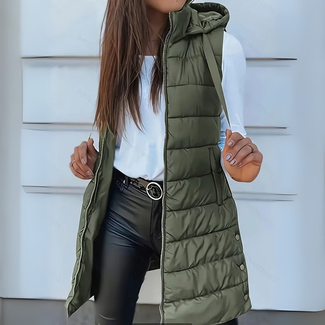 Naleia – Kapuzen-Wollweste für Damen