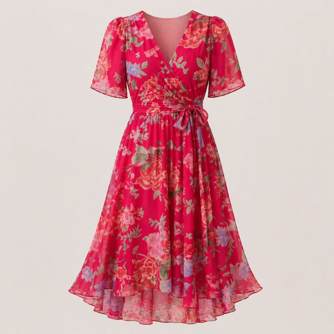 Naliri – Midi-Kleid aus Wickelgewebe