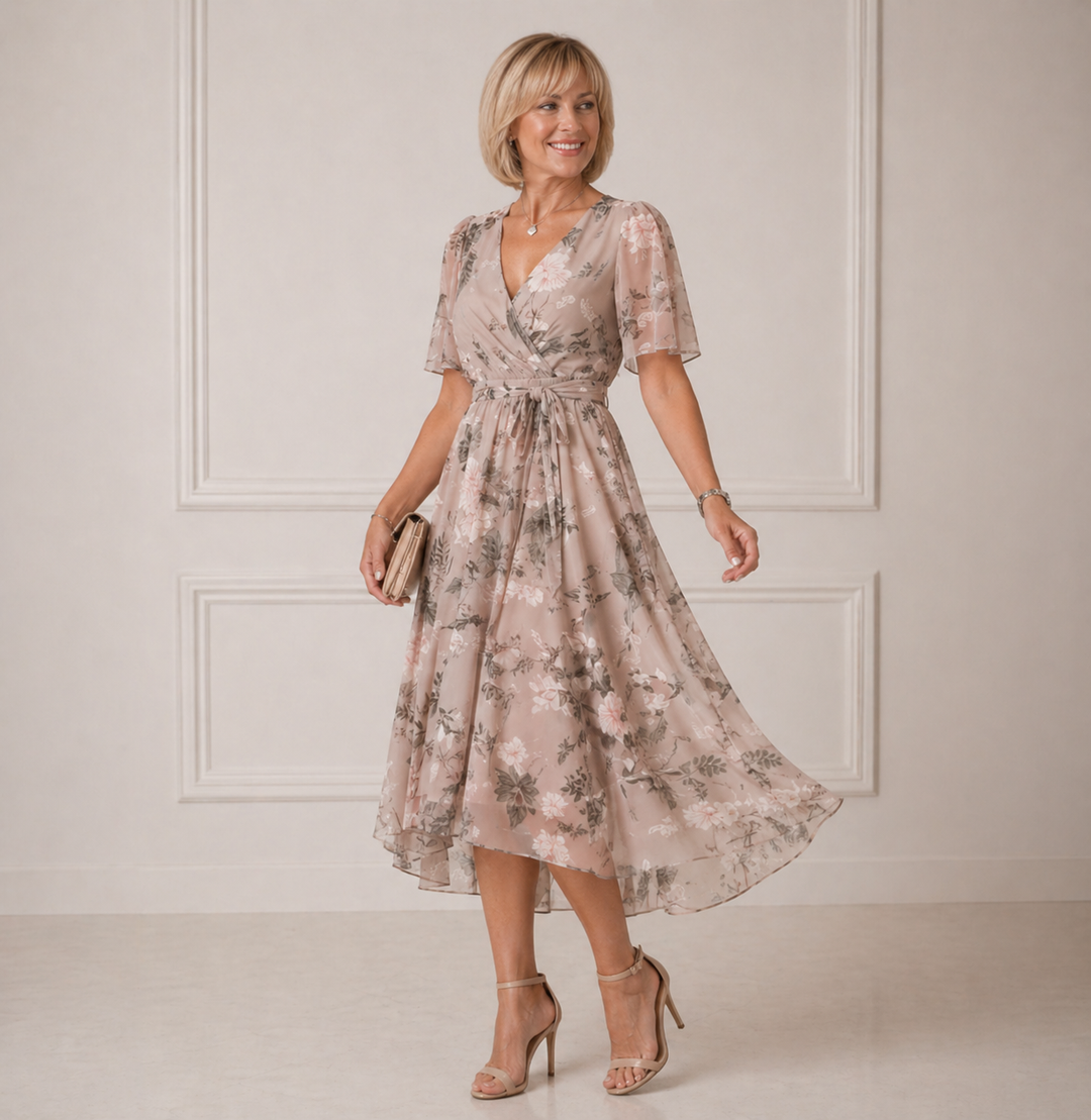 Naliri – Midi-Kleid aus Wickelgewebe