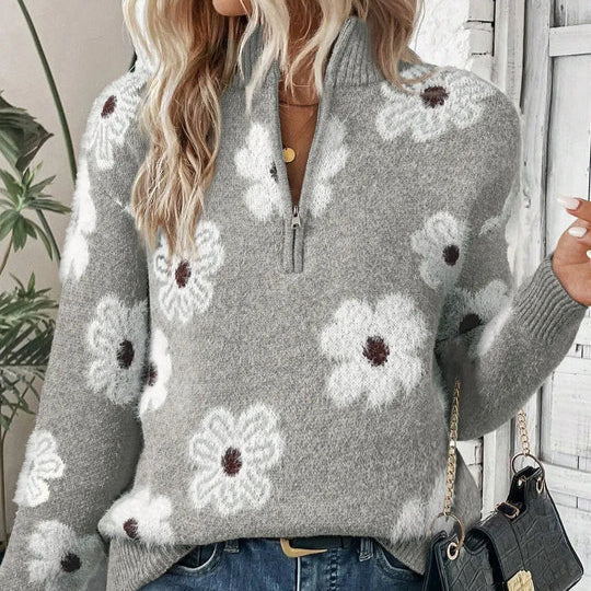 Selaya – Reißverschlusskragen-Pullover