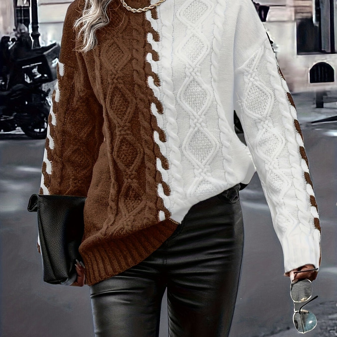 Nerise – vertikal gestreifte Strickbluse