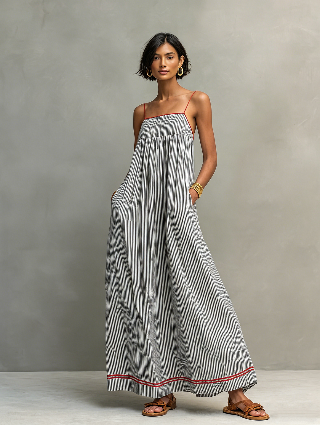Iverra – Drapiertes gewebtes Kleid