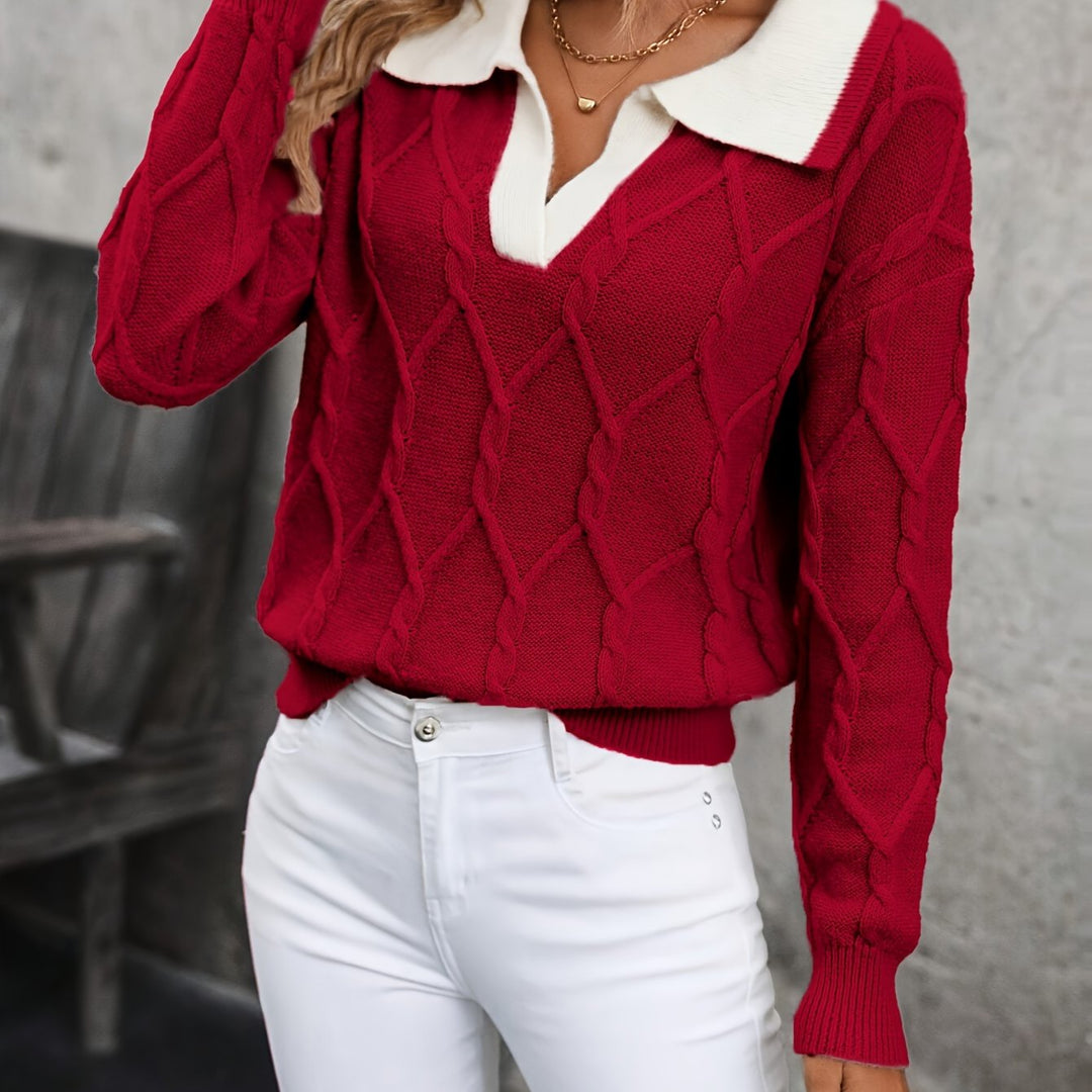 Novira – Farbblock-Strickpullover