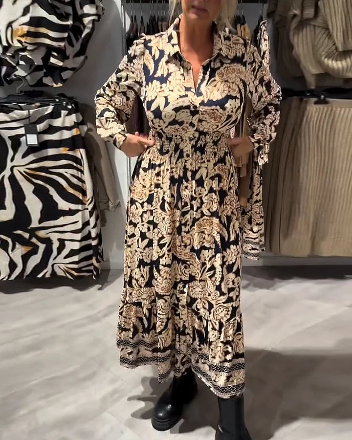 Naliri – geblümtes gewebtes Shirtkleid