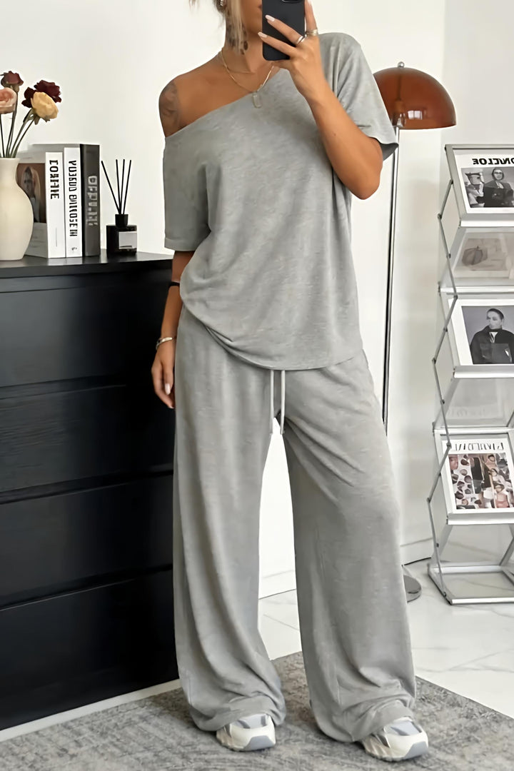 Talira – schulterfreies zweiteiliges Set