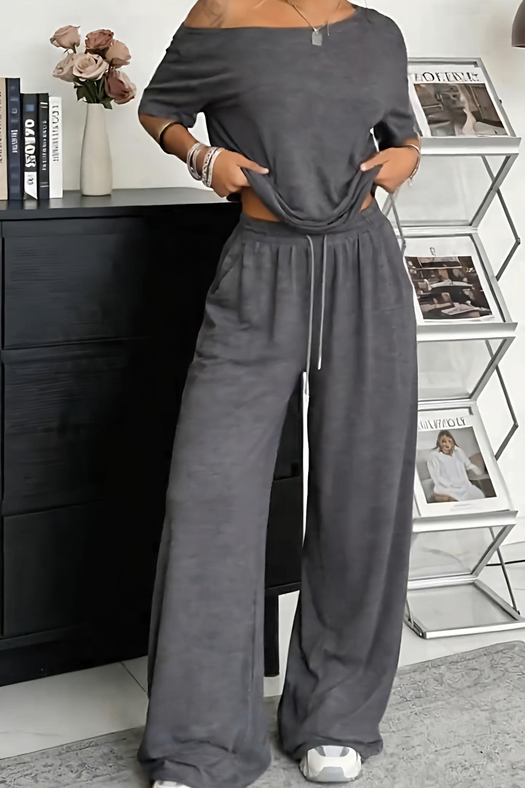 Talira – schulterfreies zweiteiliges Set