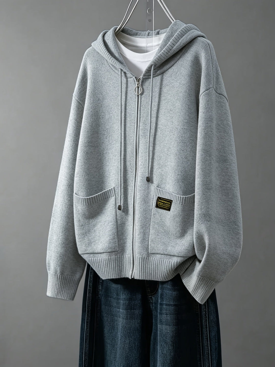 Rilena – Kapuzen-Strickjacke mit Kordelzug