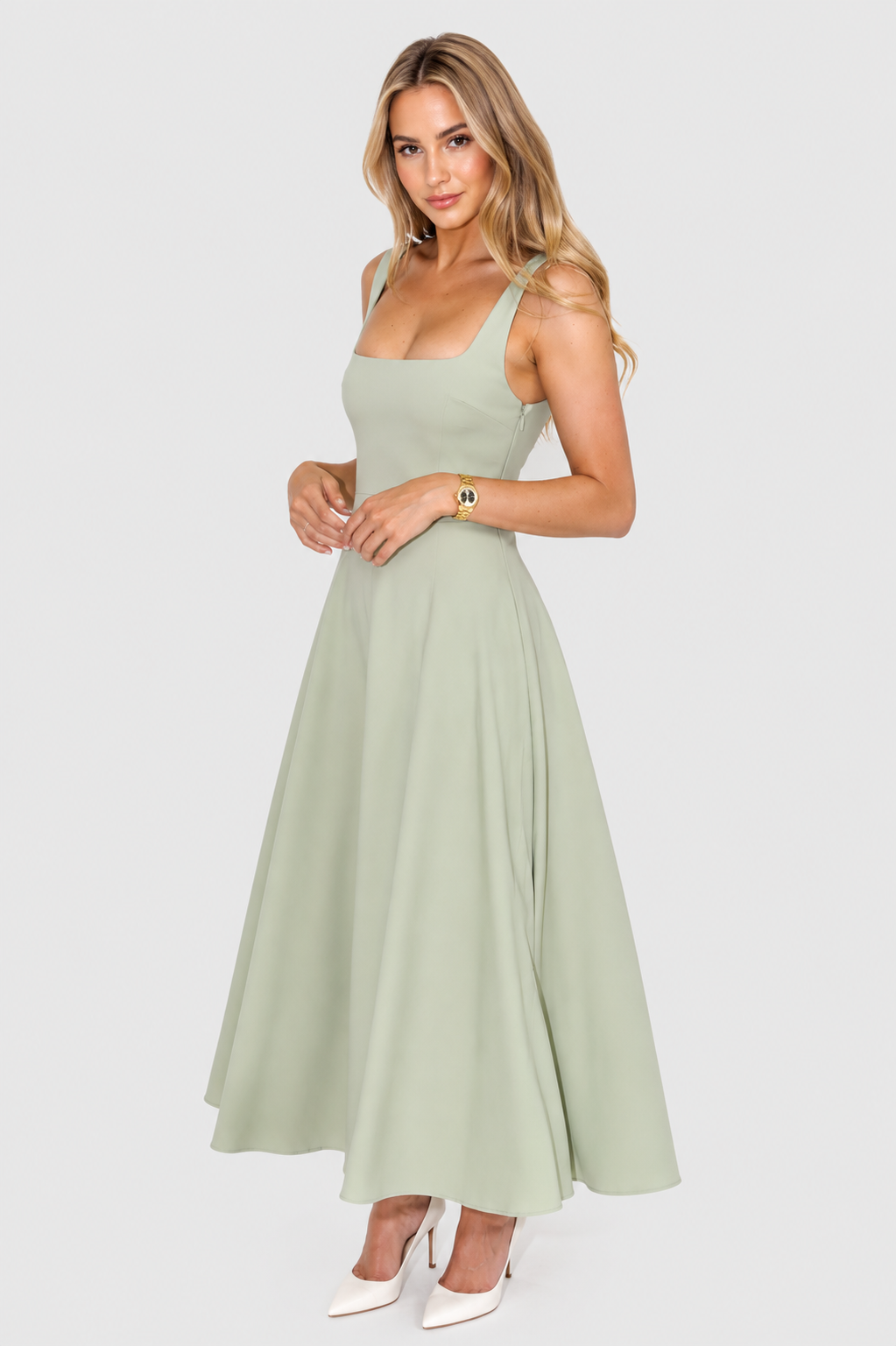 Kelara – Kleid mit quadratischem Ausschnitt