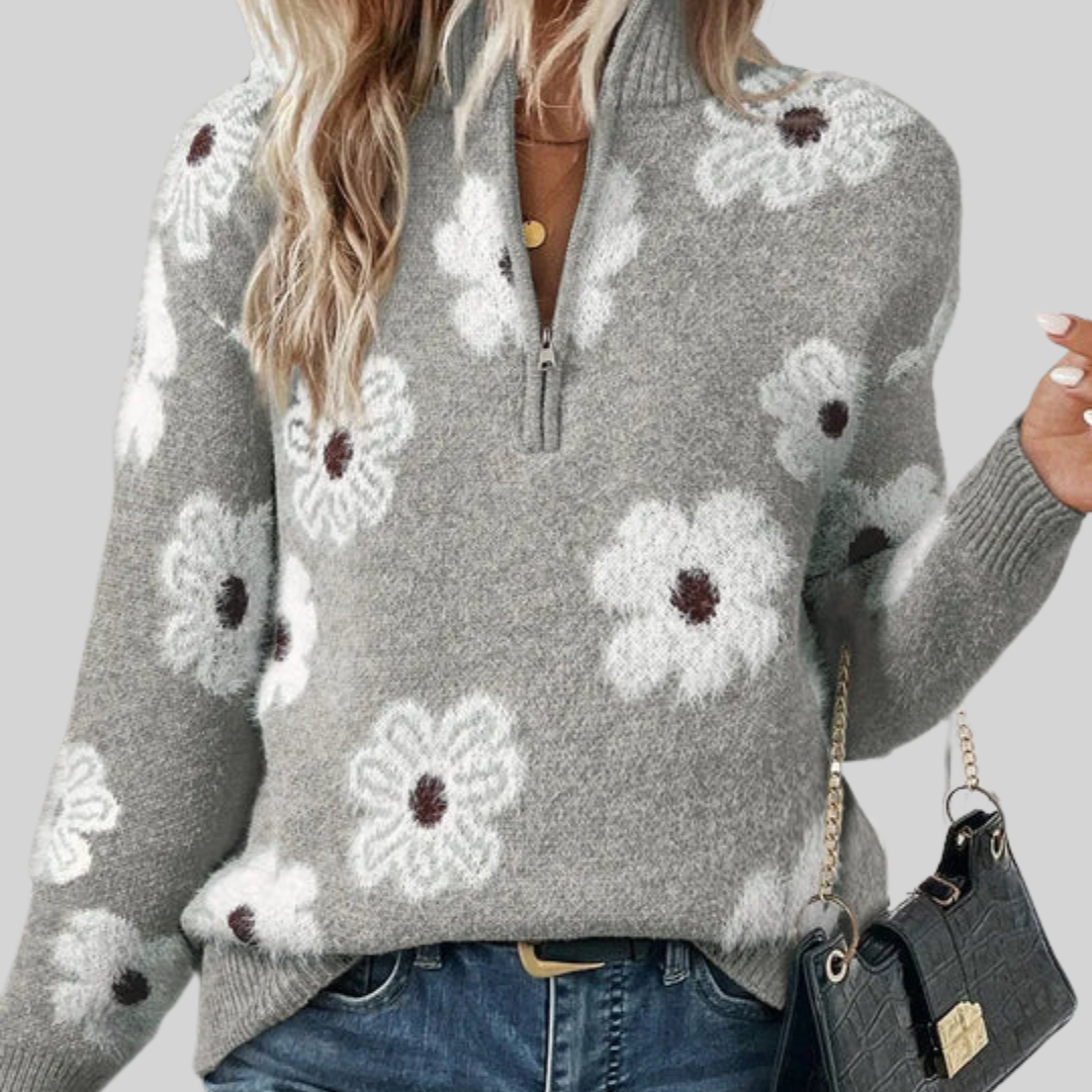 Selaya – Reißverschlusskragen-Pullover