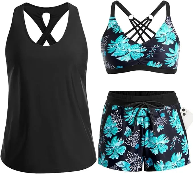 Rilena – Tankini-Set mit Taschen und Shorty