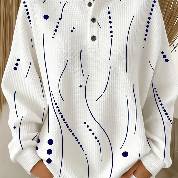 Calira – Gepunktetes Waffelstricktop