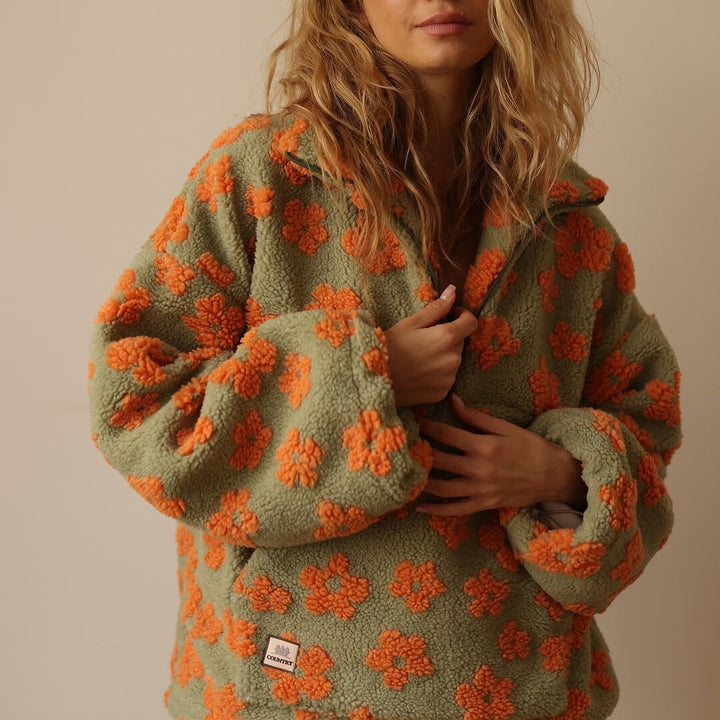 Avenli – floral bedruckter Fleecepullover