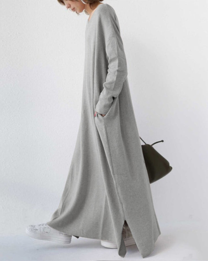 Novira – Maxikleid mit tiefem V-Ausschnitt