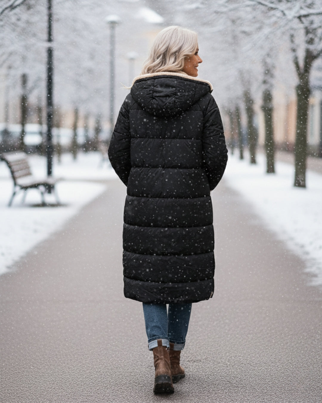 Arlise – Wende-Mantel mit Sherpa-Futter
