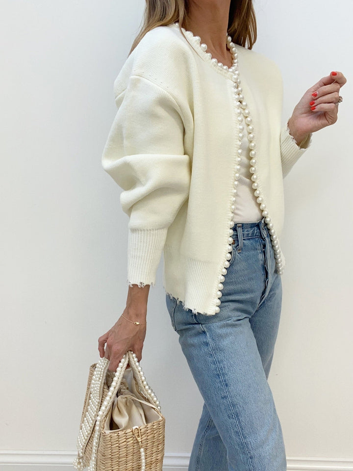 Virela – Mit Perlenbesatz gestrickte Jacke