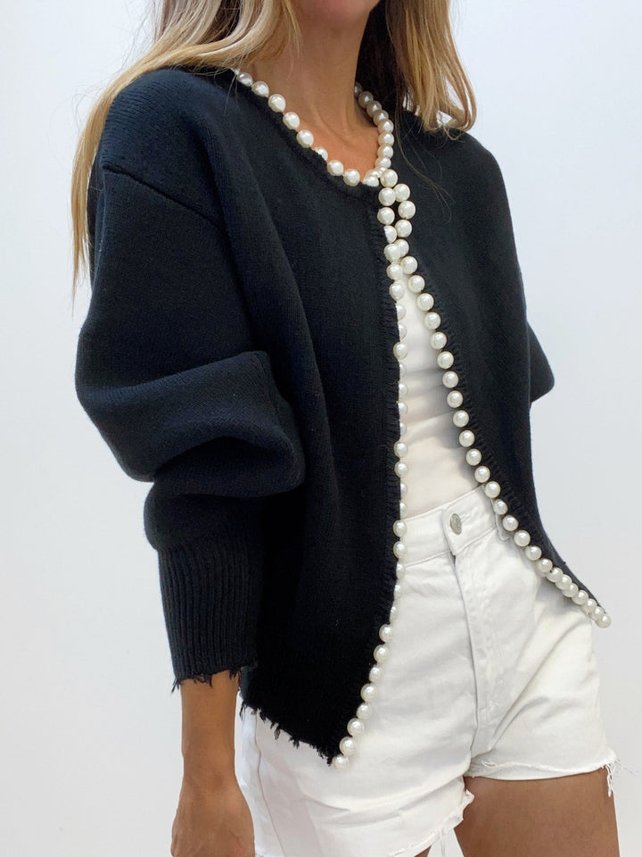 Virela – Mit Perlenbesatz gestrickte Jacke