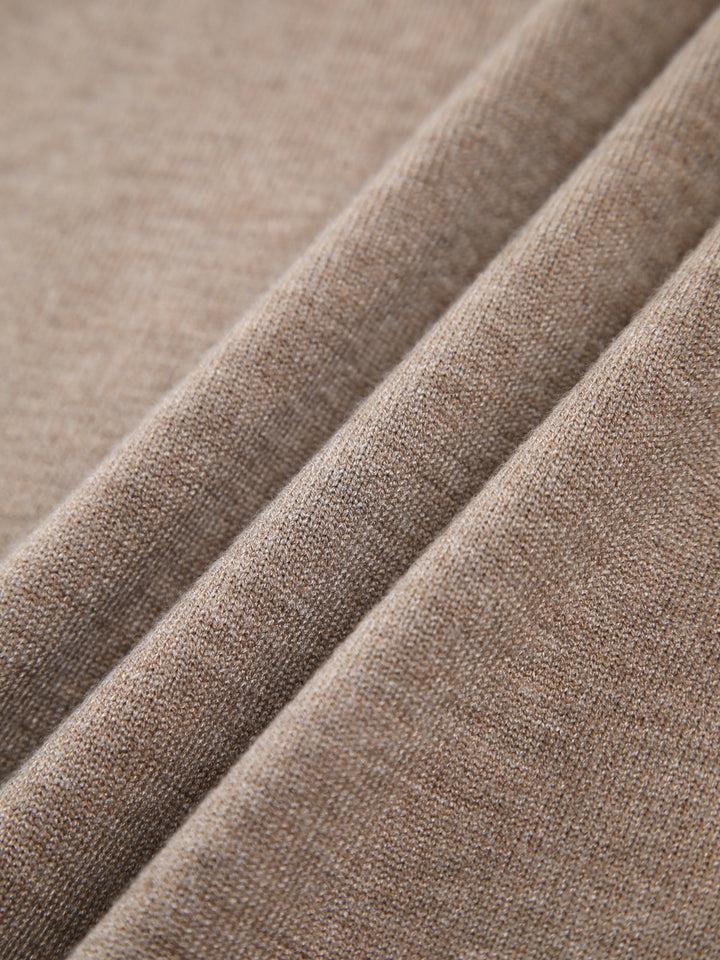 Elyra – Polo mit V-Ausschnitt, Feinstrick-Pullover