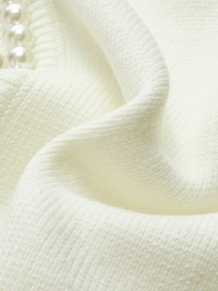 Virela – Mit Perlenbesatz gestrickte Jacke