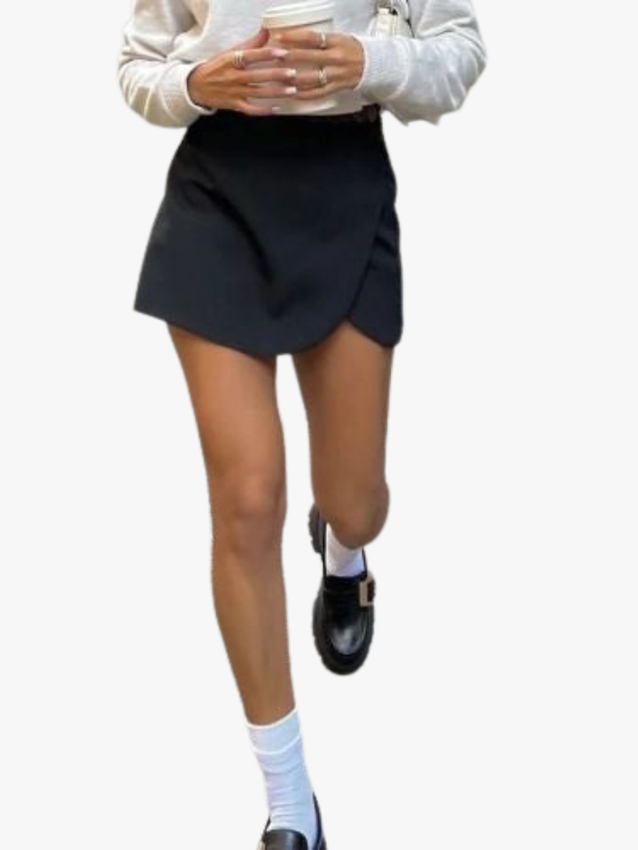 Avenya – gewebter Skort mit Wickelfront
