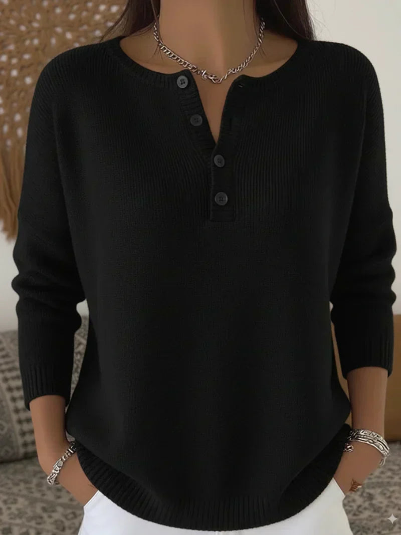 Noreva – Henley-Knopfleisten-Strickpullover